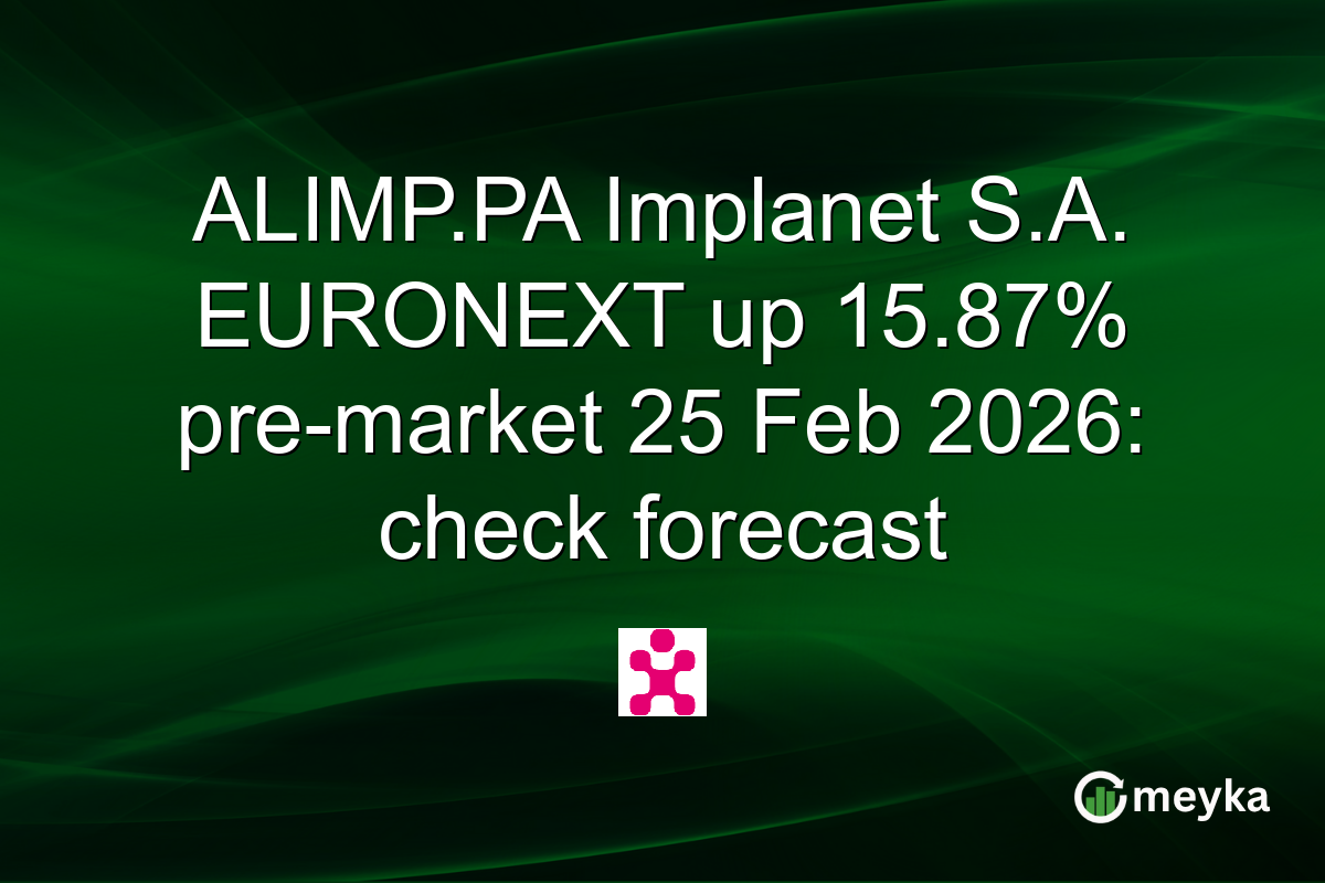 ALIMP.PA Implanet S.A. EURONEXT up 15.87% pre-market 25 Feb 2026: check forecast