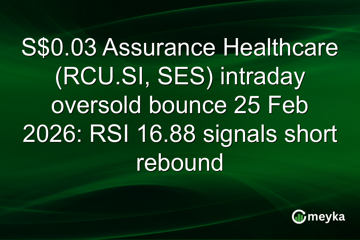S$0.03 Assurance Healthcare (RCU.SI, SES) intraday oversold bounce 25 Feb 2026: RSI 16.88 signals short rebound