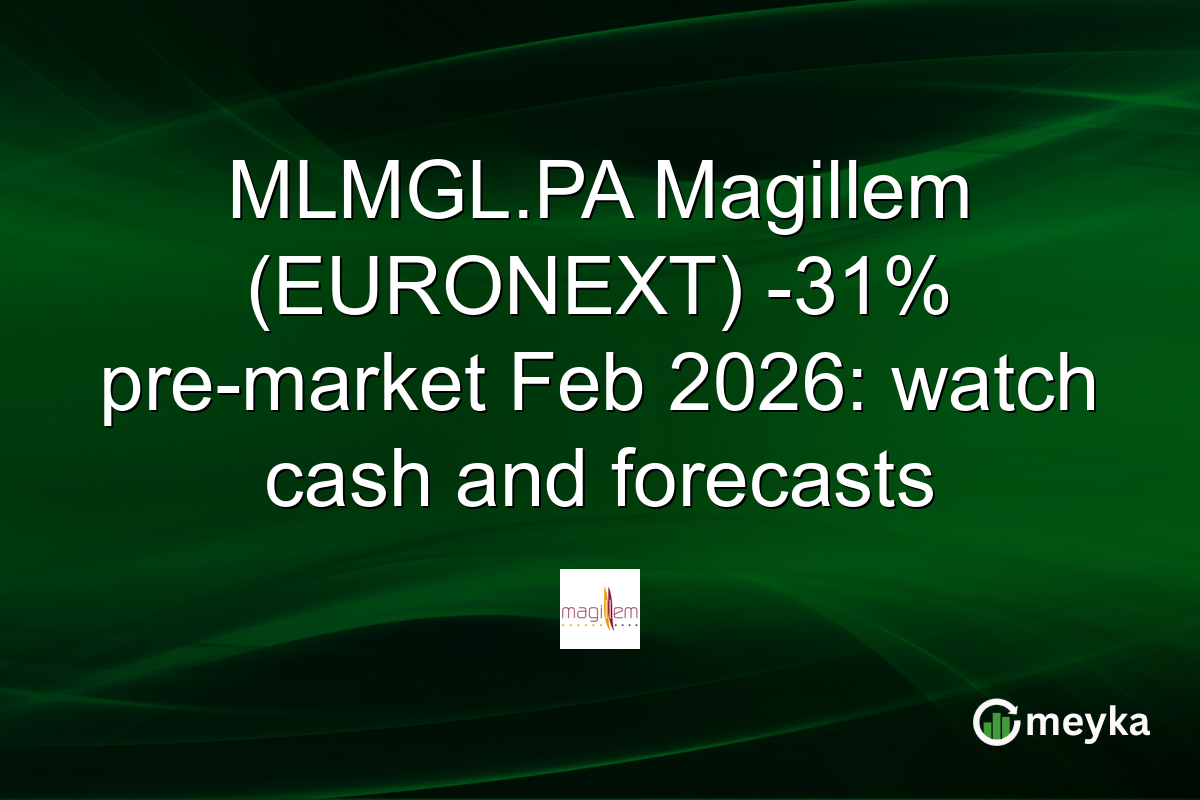 MLMGL.PA Magillem (EURONEXT) -31% pre-market Feb 2026: watch cash and forecasts
