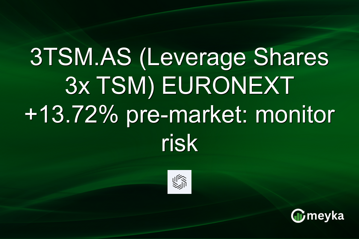 3TSM.AS (Leverage Shares 3x TSM) EURONEXT +13.72% pre-market: monitor risk