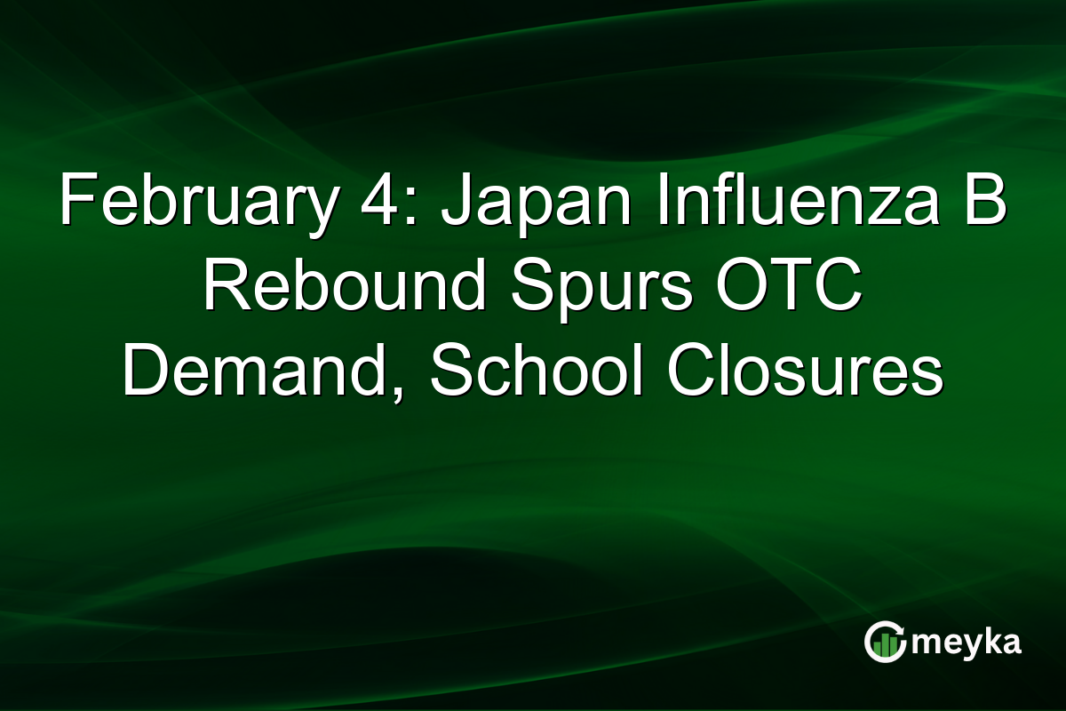 February 4: Japan Influenza B Rebound Spurs OTC Demand, School Closures