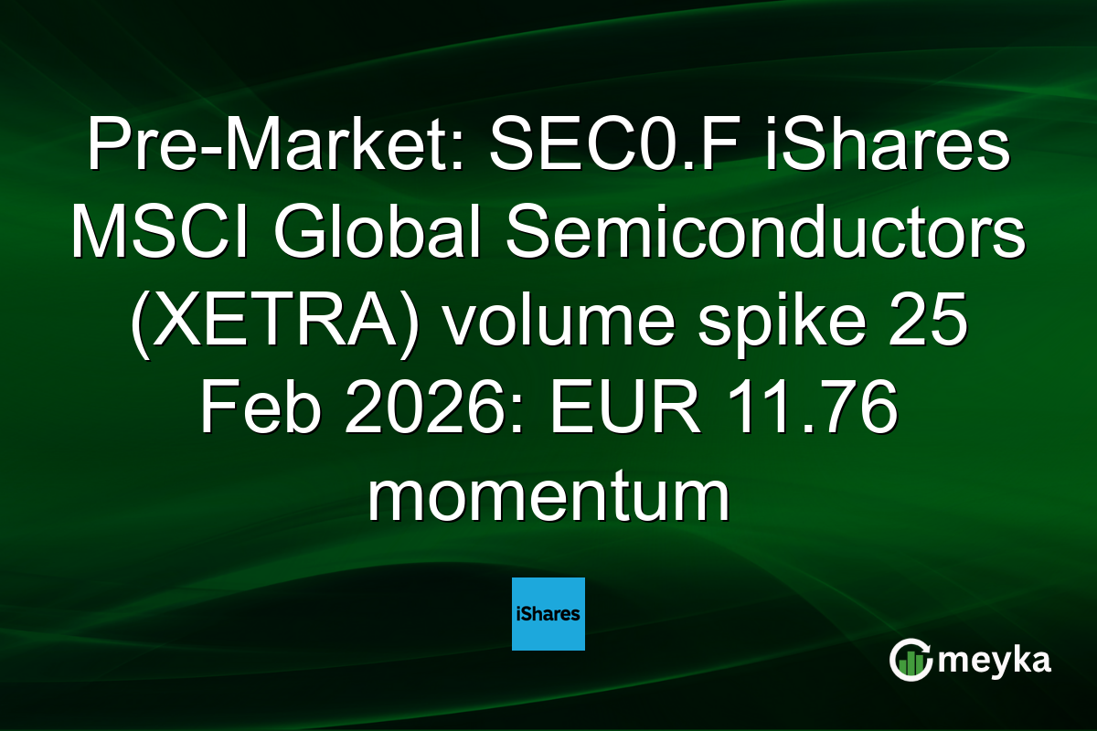 Pre-Market: SEC0.F iShares MSCI Global Semiconductors (XETRA) volume spike 25 Feb 2026: EUR 11.76 momentum