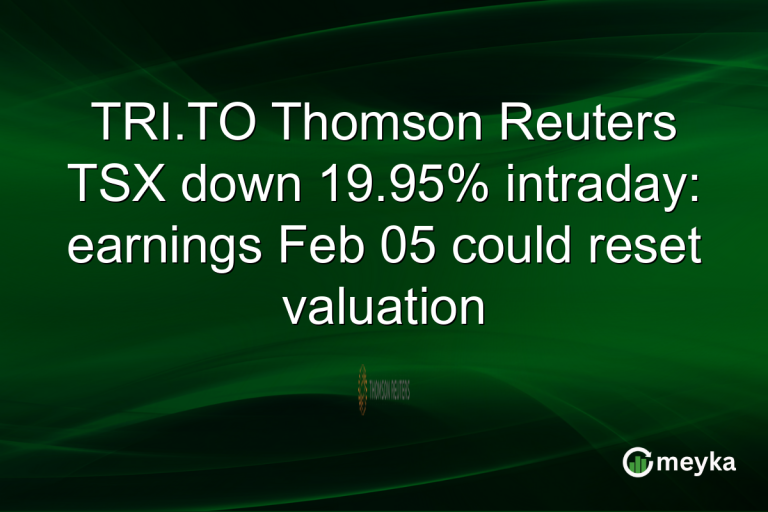 TRI.TO Thomson Reuters TSX down 19.95% intraday: earnings Feb 05 could reset valuation