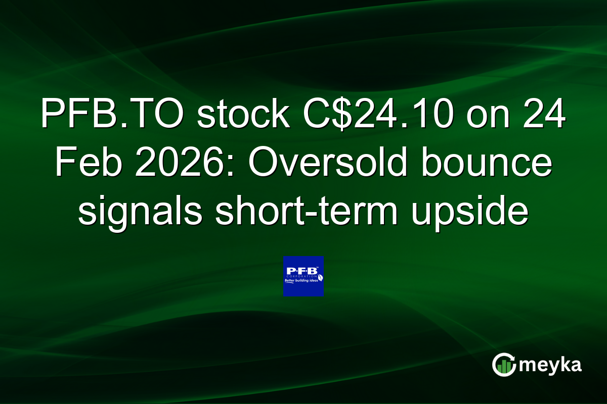 PFB.TO stock C$24.10 on 24 Feb 2026: Oversold bounce signals short-term upside