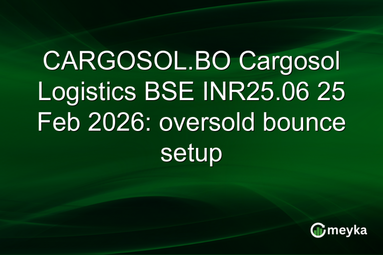 CARGOSOL.BO Cargosol Logistics BSE INR25.06 25 Feb 2026: oversold bounce setup