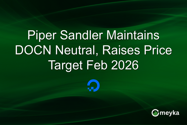 Piper Sandler Maintains DOCN Neutral, Raises Price Target Feb 2026