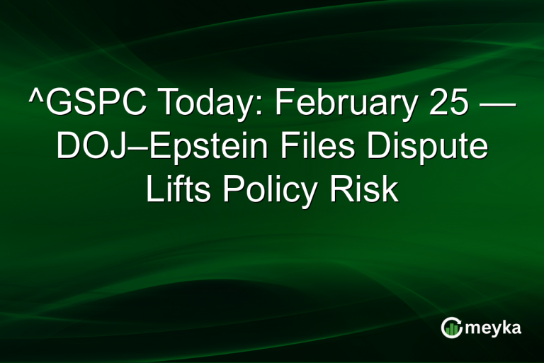 ^GSPC Today: February 25 — DOJ–Epstein Files Dispute Lifts Policy Risk