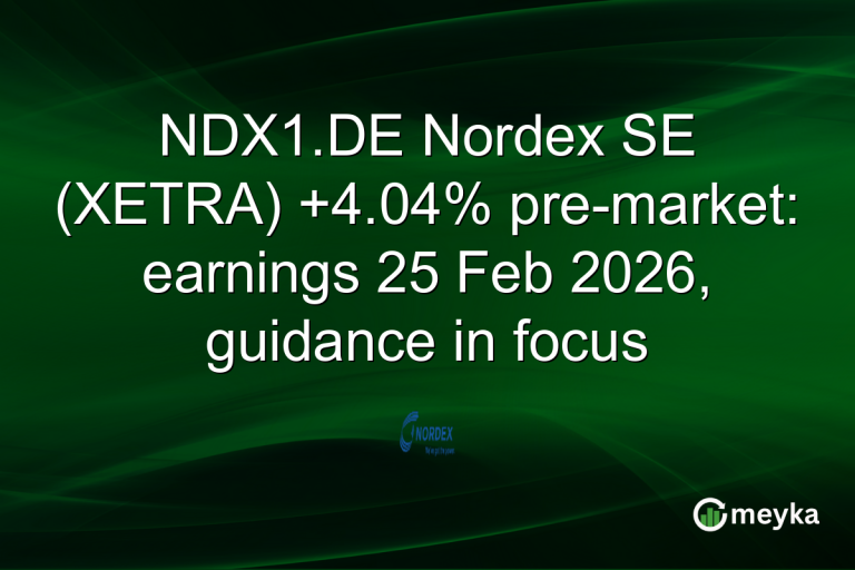 NDX1.DE Nordex SE (XETRA) +4.04% pre-market: earnings 25 Feb 2026, guidance in focus