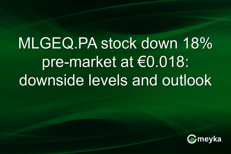 MLGEQ.PA stock down 18% pre-market at €0.018: downside levels and outlook