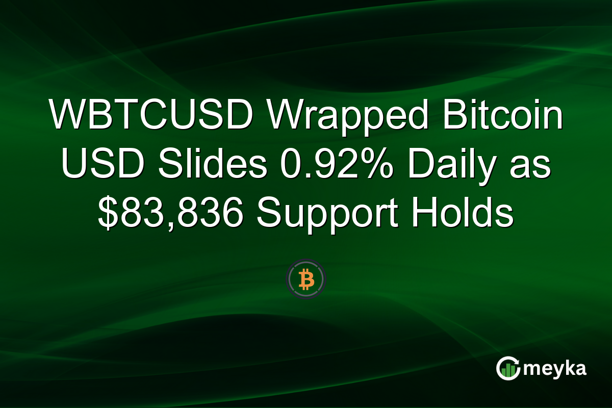 WBTCUSD Wrapped Bitcoin USD Slides 0.92% Daily as $83,836 Support Holds
