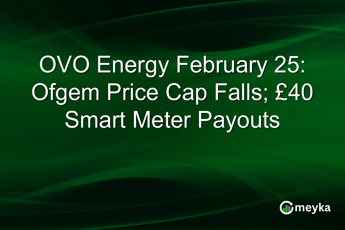 OVO Energy February 25: Ofgem Price Cap Falls; £40 Smart Meter Payouts