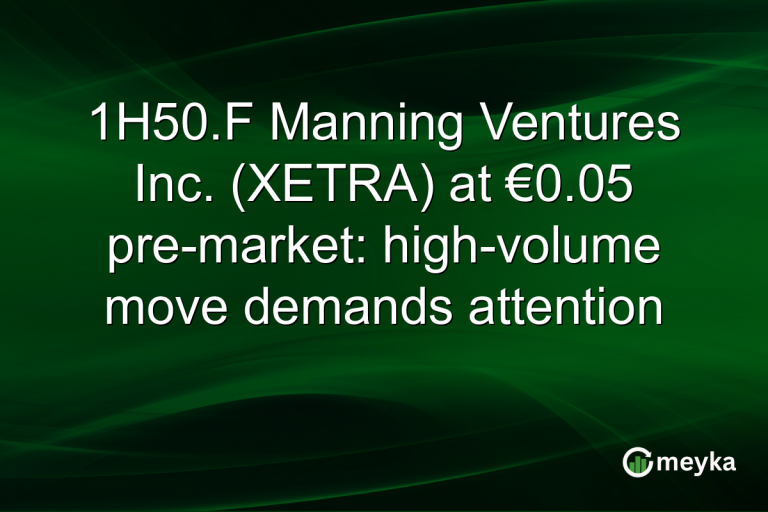 1H50.F Manning Ventures Inc. (XETRA) at €0.05 pre-market: high-volume move demands attention