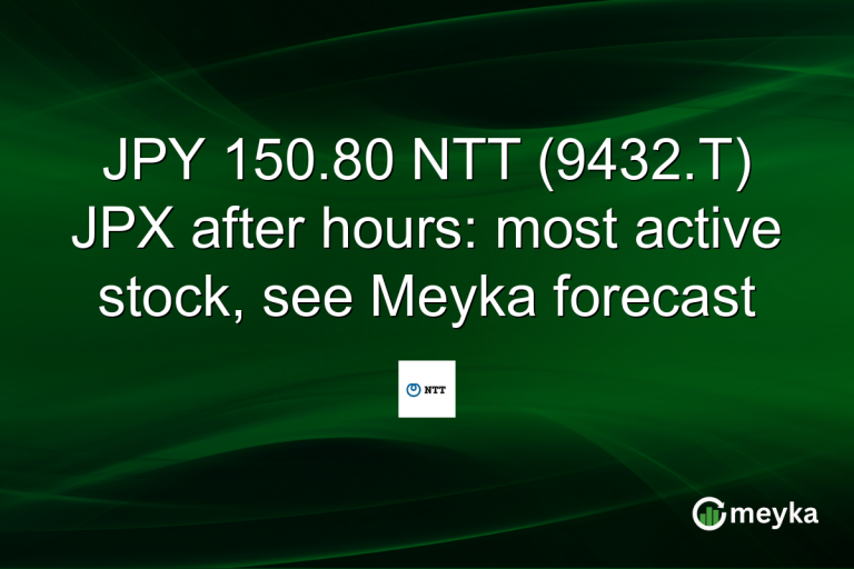 JPY 150.80 NTT (9432.T) JPX after hours: most active stock, see Meyka forecast