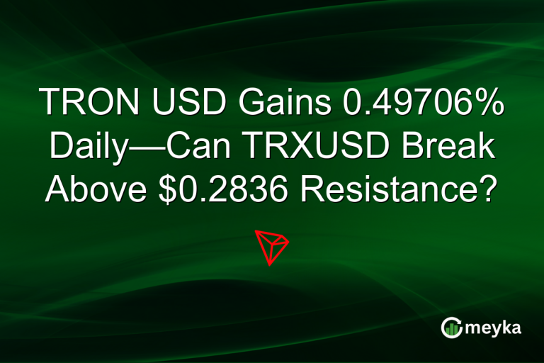 TRON USD Gains 0.49706% Daily—Can TRXUSD Break Above $0.2836 Resistance?
