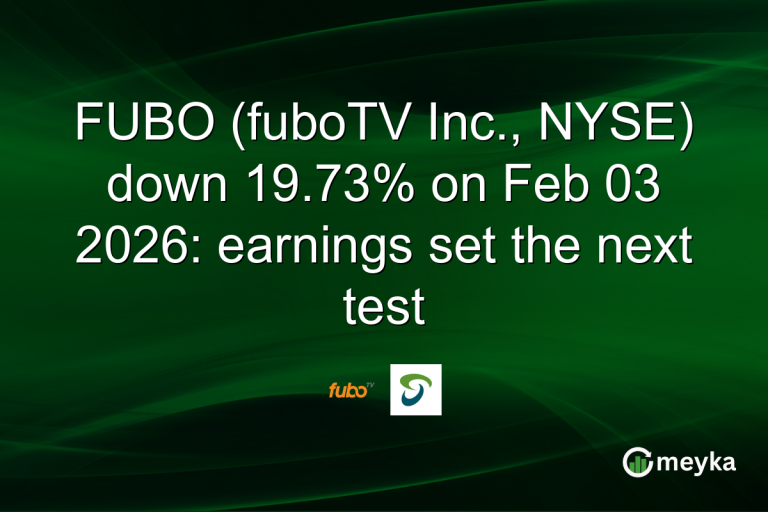 FUBO (fuboTV Inc., NYSE) down 19.73% on Feb 03 2026: earnings set the next test