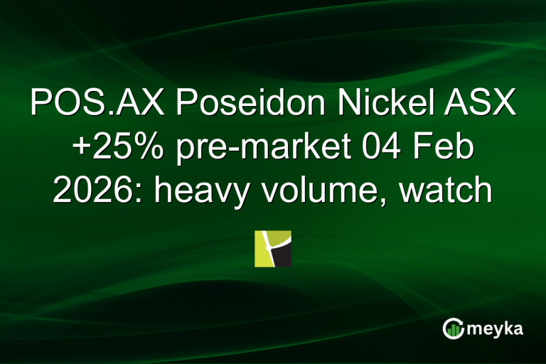 POS.AX Poseidon Nickel ASX +25% pre-market 04 Feb 2026: heavy volume, watch