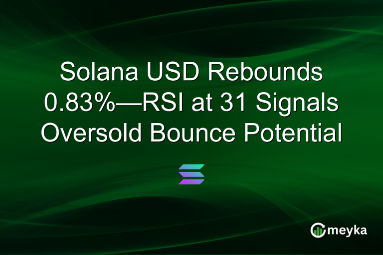 Solana USD Rebounds 0.83%—RSI at 31 Signals Oversold Bounce Potential