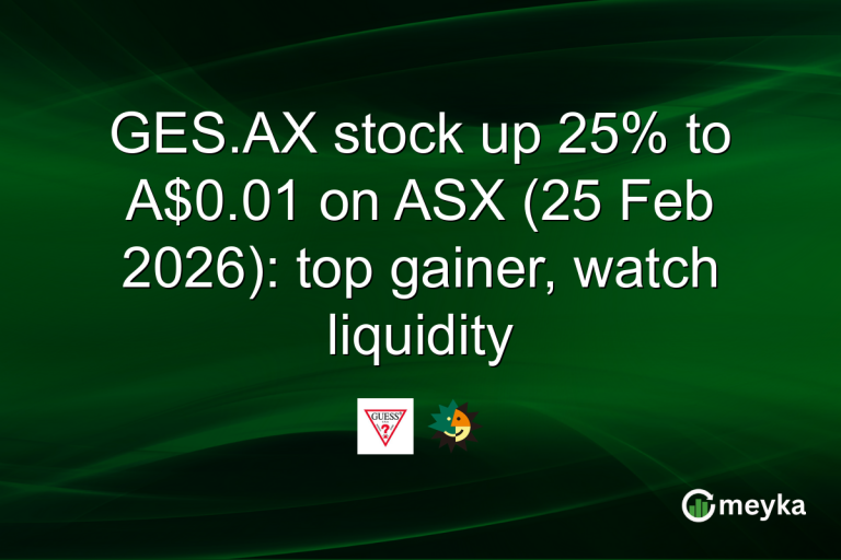 GES.AX stock up 25% to A$0.01 on ASX (25 Feb 2026): top gainer, watch liquidity