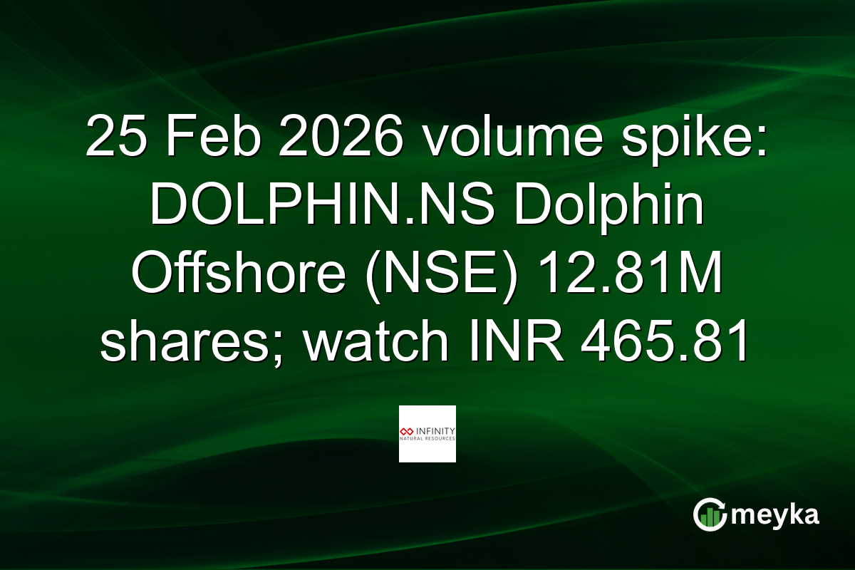 25 Feb 2026 volume spike: DOLPHIN.NS Dolphin Offshore (NSE) 12.81M shares; watch INR 465.81