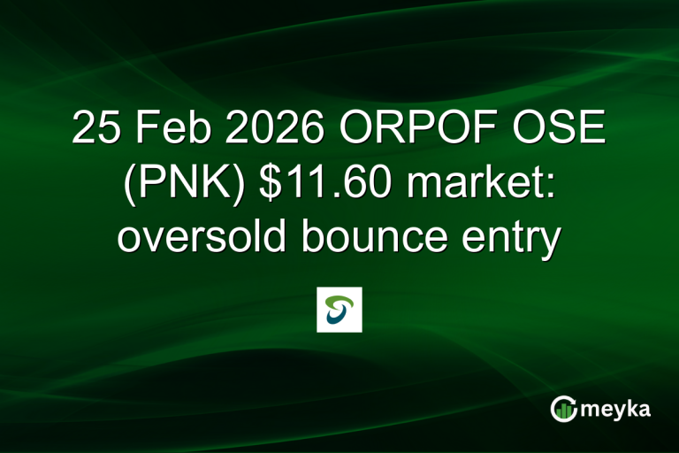 25 Feb 2026 ORPOF OSE (PNK) $11.60 market: oversold bounce entry
