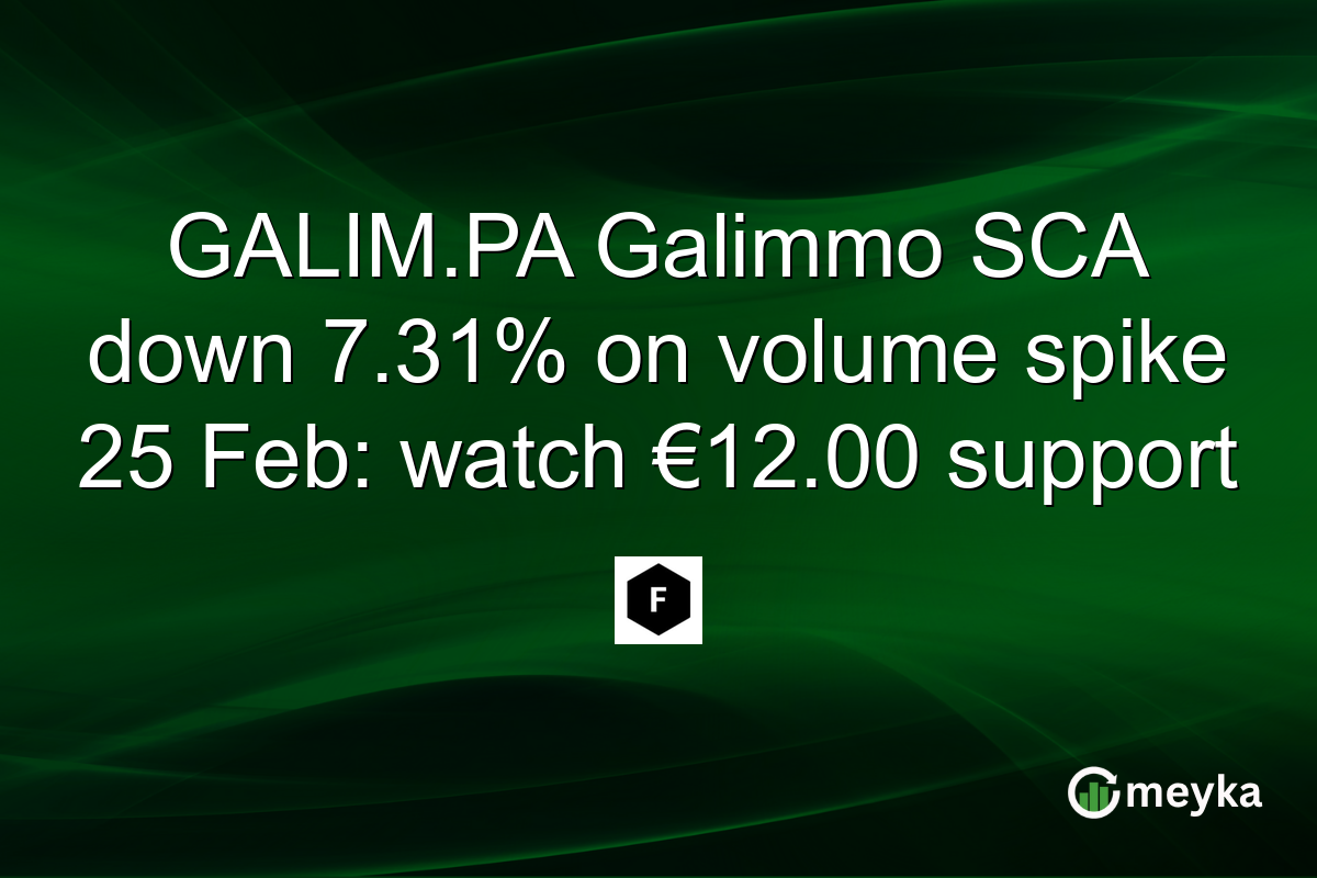 GALIM.PA Galimmo SCA down 7.31% on volume spike 25 Feb: watch €12.00 support