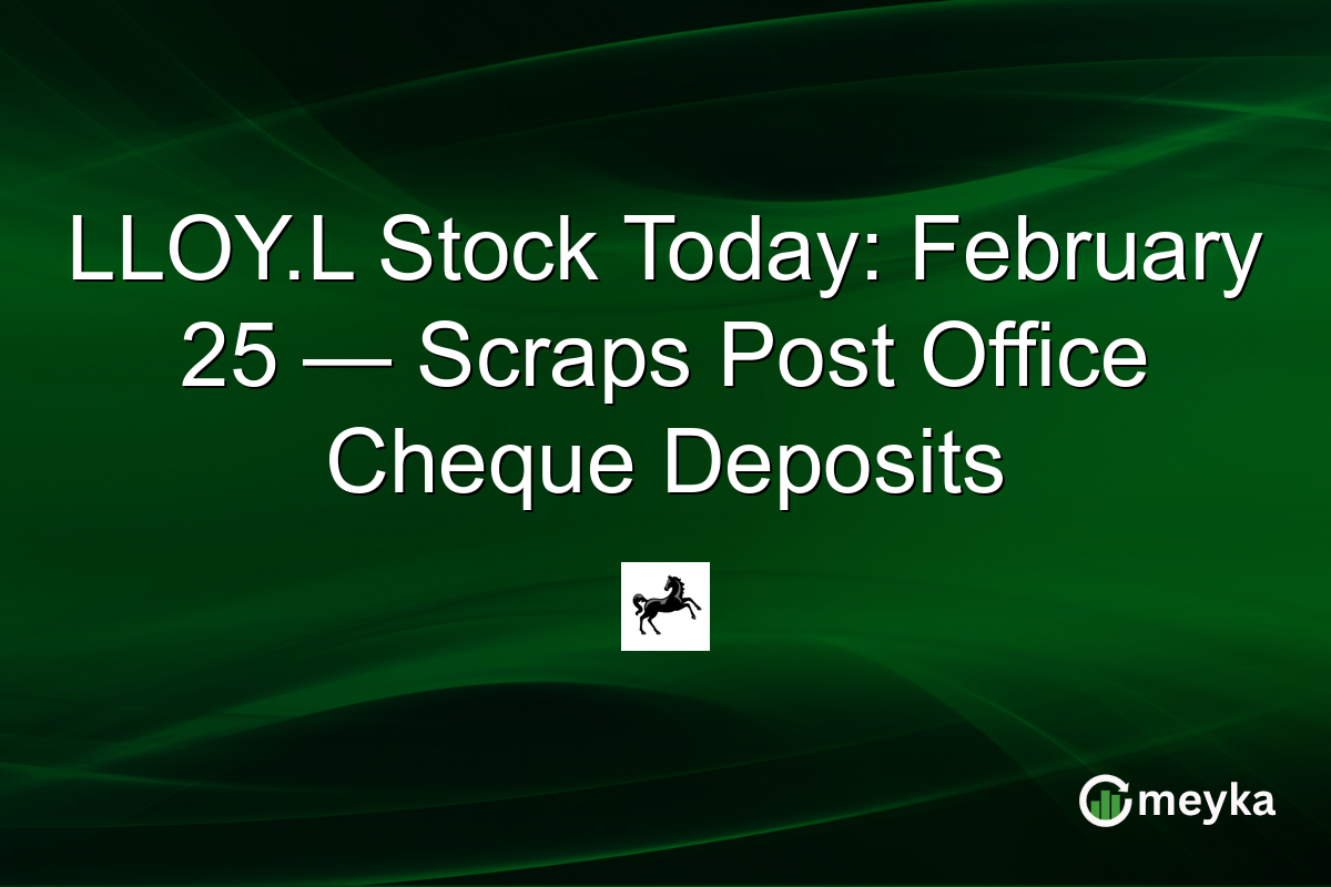 LLOY.L Stock Today: February 25 — Scraps Post Office Cheque Deposits