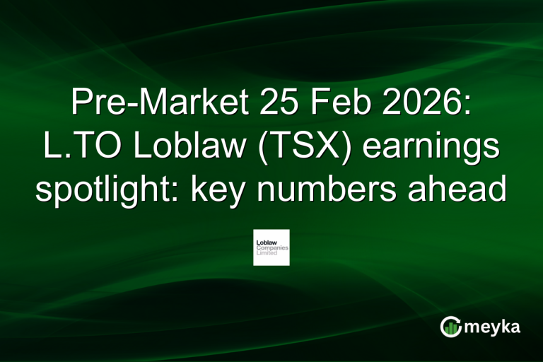 Pre-Market 25 Feb 2026: L.TO Loblaw (TSX) earnings spotlight: key numbers ahead