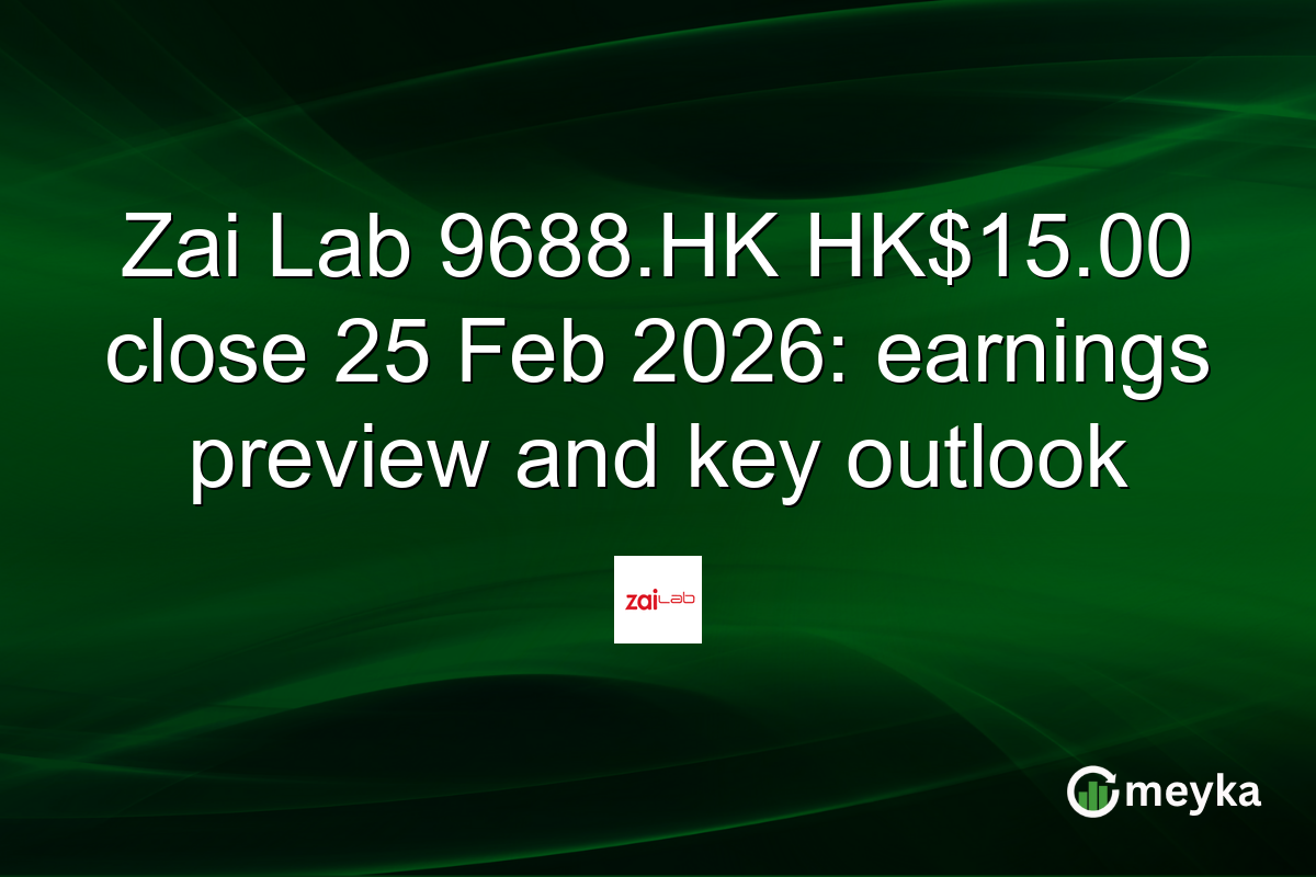 Zai Lab 9688.HK HK$15.00 close 25 Feb 2026: earnings preview and key outlook