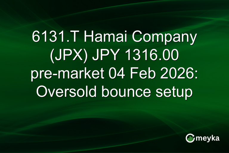 6131.T Hamai Company (JPX) JPY 1316.00 pre-market 04 Feb 2026: Oversold bounce setup