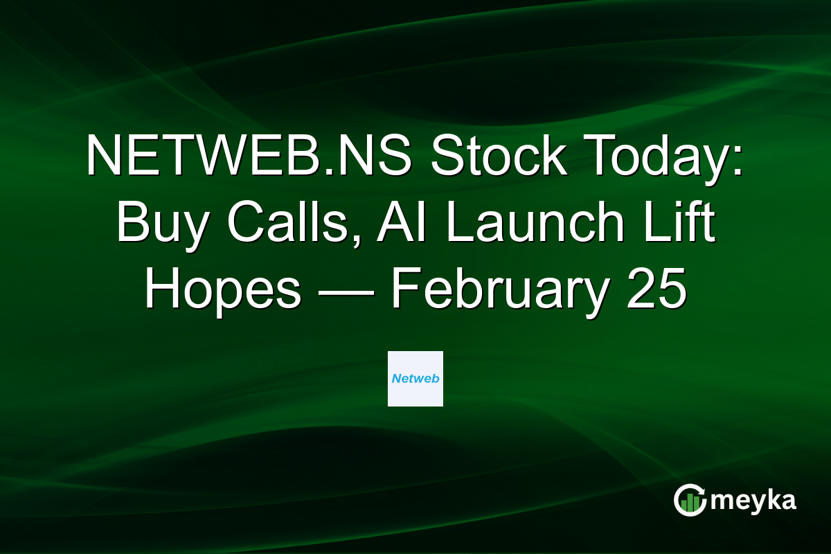NETWEB.NS Stock Today: Buy Calls, AI Launch Lift Hopes — February 25
