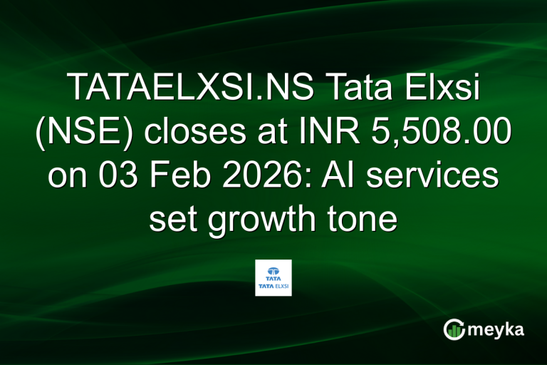 TATAELXSI.NS Tata Elxsi (NSE) closes at INR 5,508.00 on 03 Feb 2026: AI services set growth tone