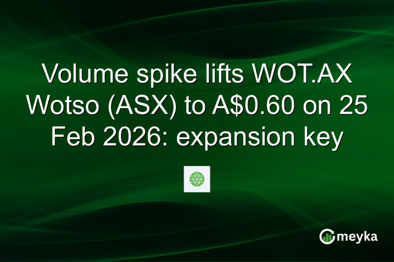 Volume spike lifts WOT.AX Wotso (ASX) to A$0.60 on 25 Feb 2026: expansion key