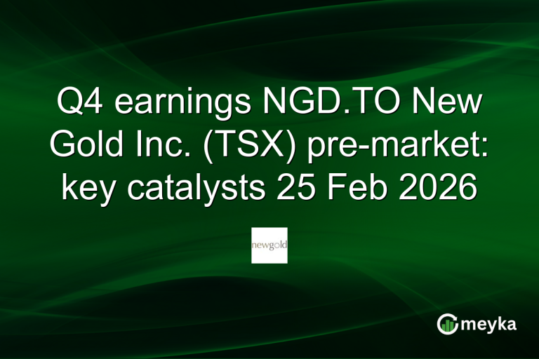 Q4 earnings NGD.TO New Gold Inc. (TSX) pre-market: key catalysts 25 Feb 2026