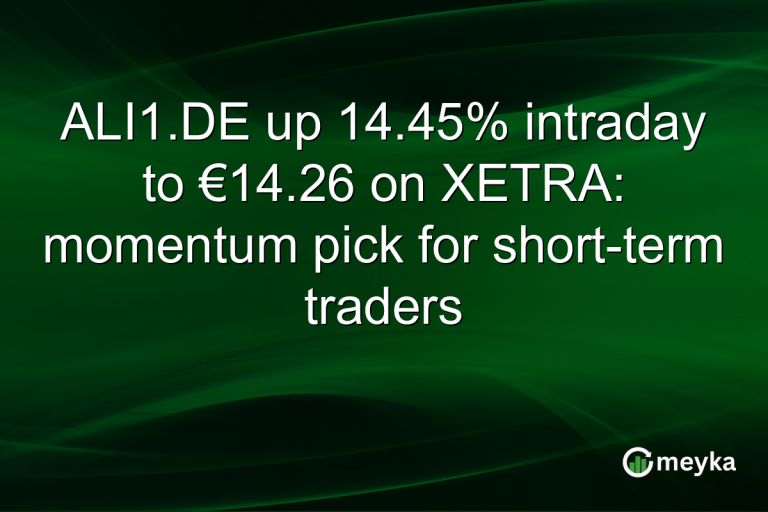 ALI1.DE up 14.45% intraday to €14.26 on XETRA: momentum pick for short-term traders