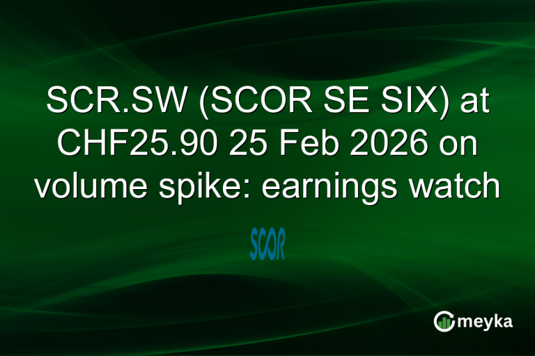SCR.SW (SCOR SE SIX) at CHF25.90 25 Feb 2026 on volume spike: earnings watch