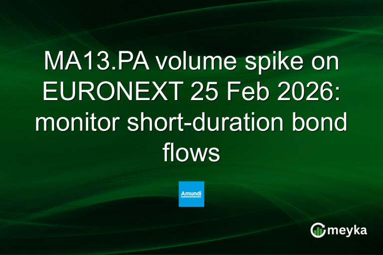 MA13.PA volume spike on EURONEXT 25 Feb 2026: monitor short-duration bond flows