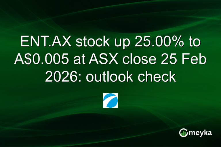 ENT.AX stock up 25.00% to A$0.005 at ASX close 25 Feb 2026: outlook check