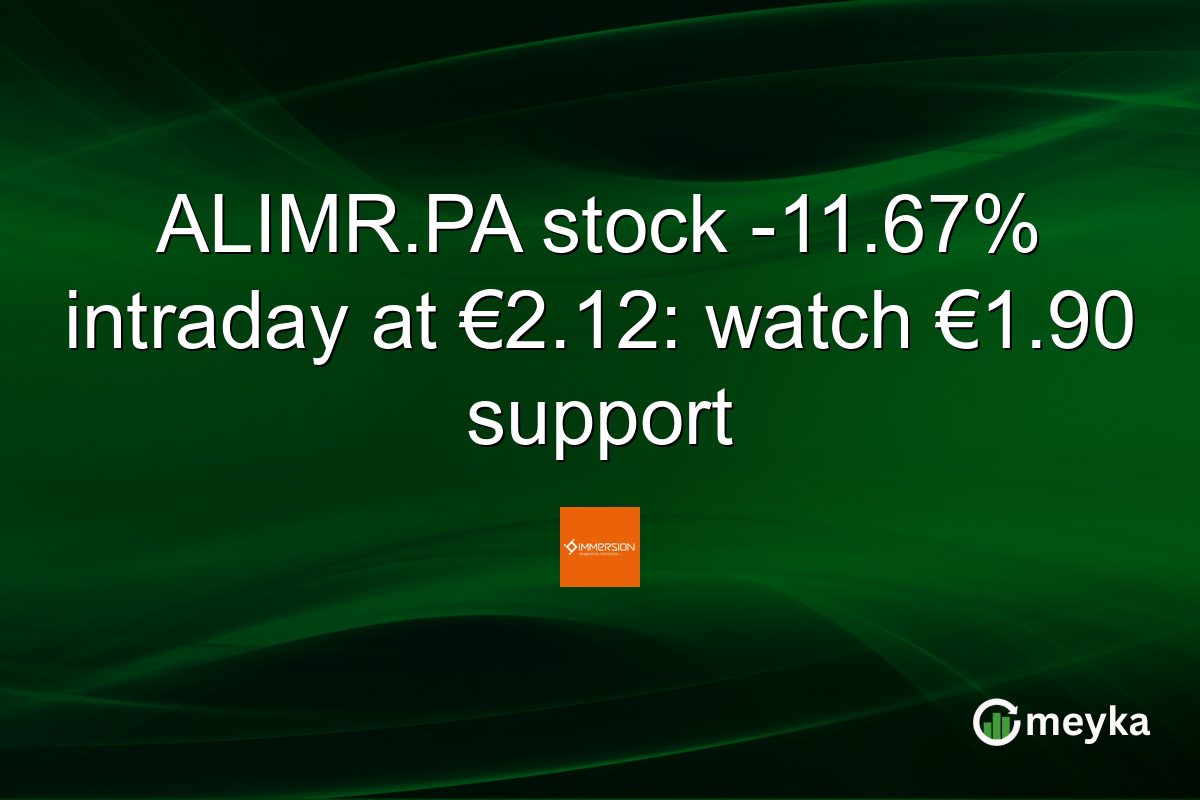 ALIMR.PA stock -11.67% intraday at €2.12: watch €1.90 support