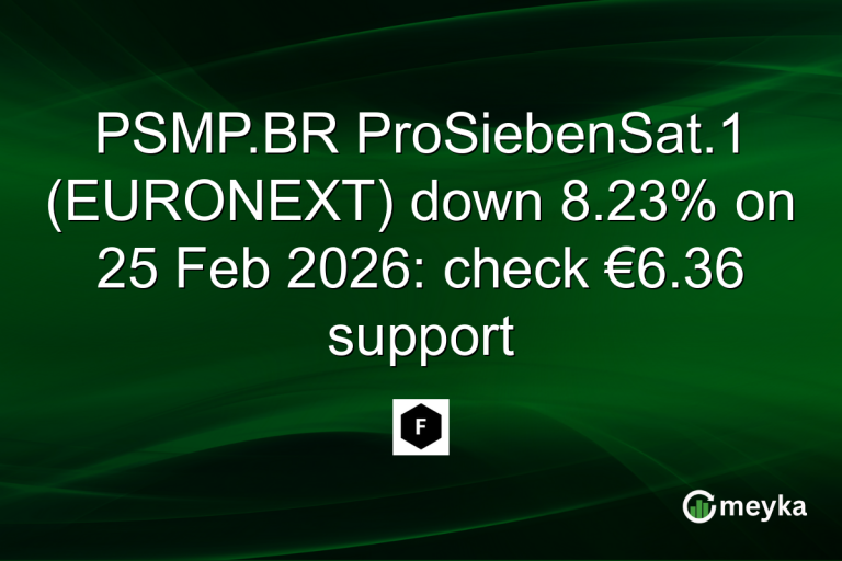 PSMP.BR ProSiebenSat.1 (EURONEXT) down 8.23% on 25 Feb 2026: check €6.36 support