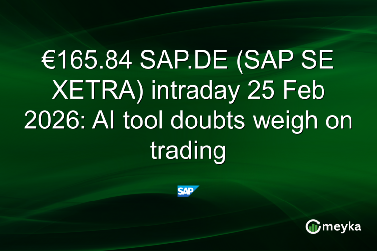 €165.84 SAP.DE (SAP SE XETRA) intraday 25 Feb 2026: AI tool doubts weigh on trading