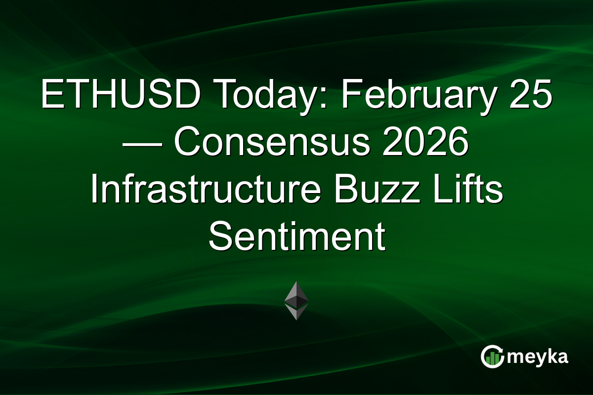 ETHUSD Today: February 25 — Consensus 2026 Infrastructure Buzz Lifts Sentiment