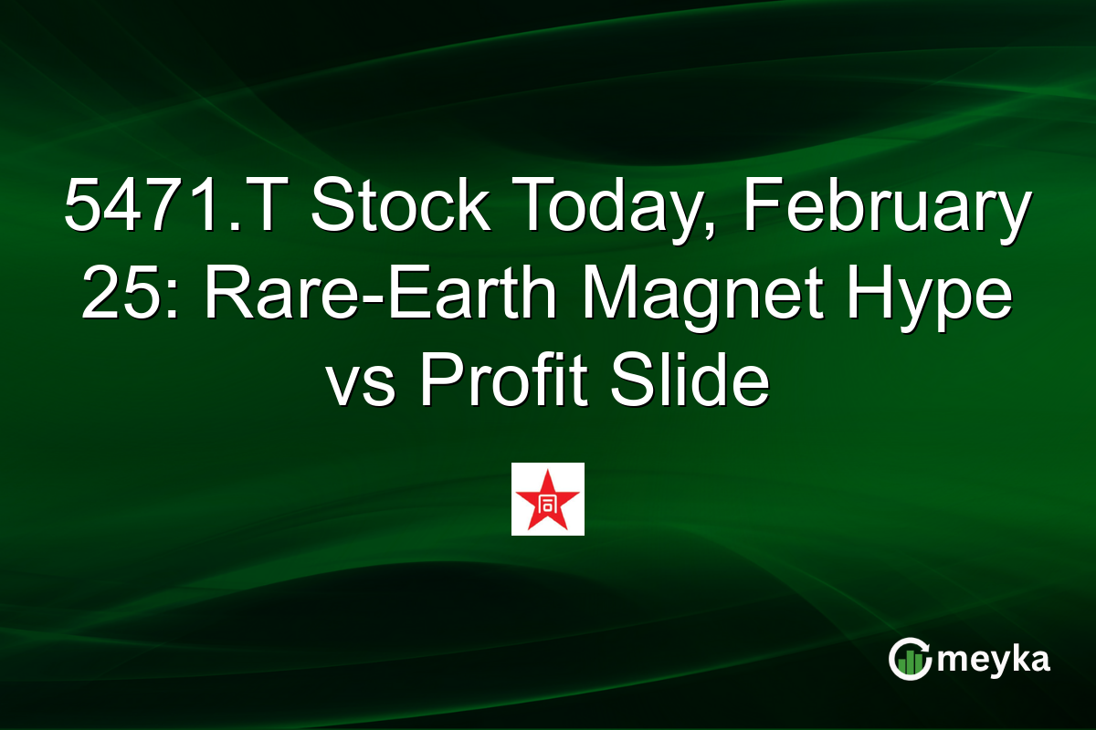 5471.T Stock Today, February 25: Rare-Earth Magnet Hype vs Profit Slide