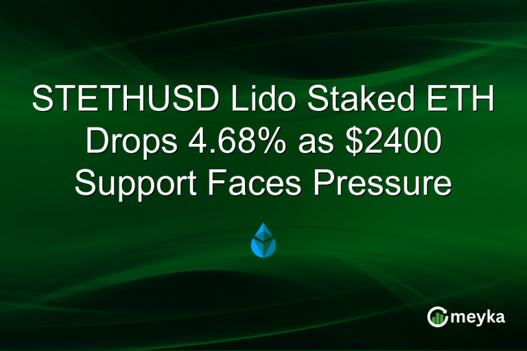 STETHUSD Lido Staked ETH Drops 4.68% as $2400 Support Faces Pressure
