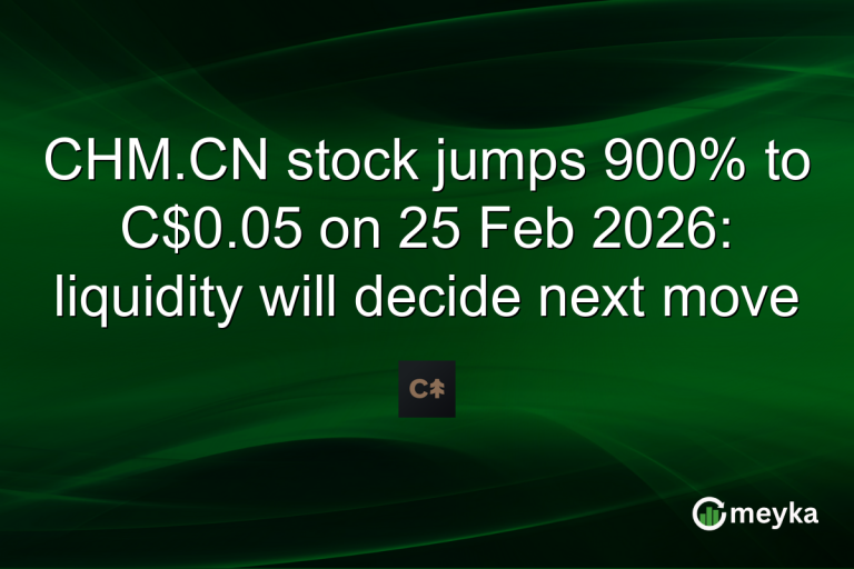 CHM.CN stock jumps 900% to C$0.05 on 25 Feb 2026: liquidity will decide next move