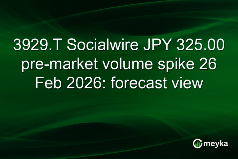 3929.T Socialwire JPY 325.00 pre-market volume spike 26 Feb 2026: forecast view