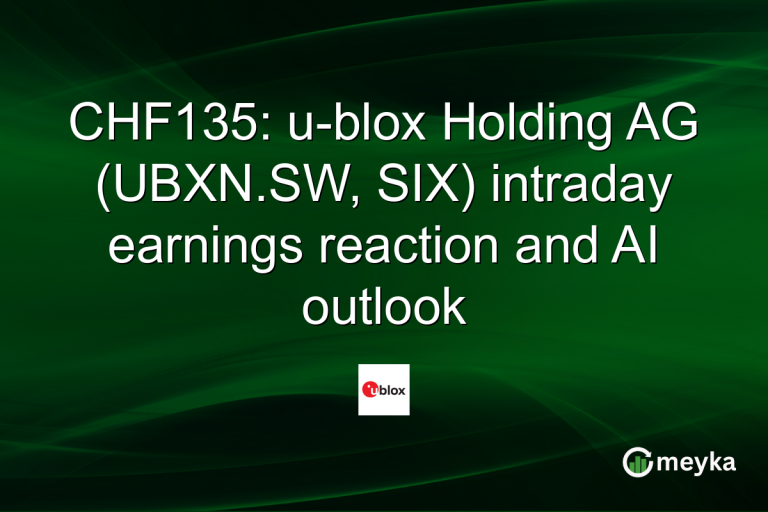 CHF135: u-blox Holding AG (UBXN.SW, SIX) intraday earnings reaction and AI outlook