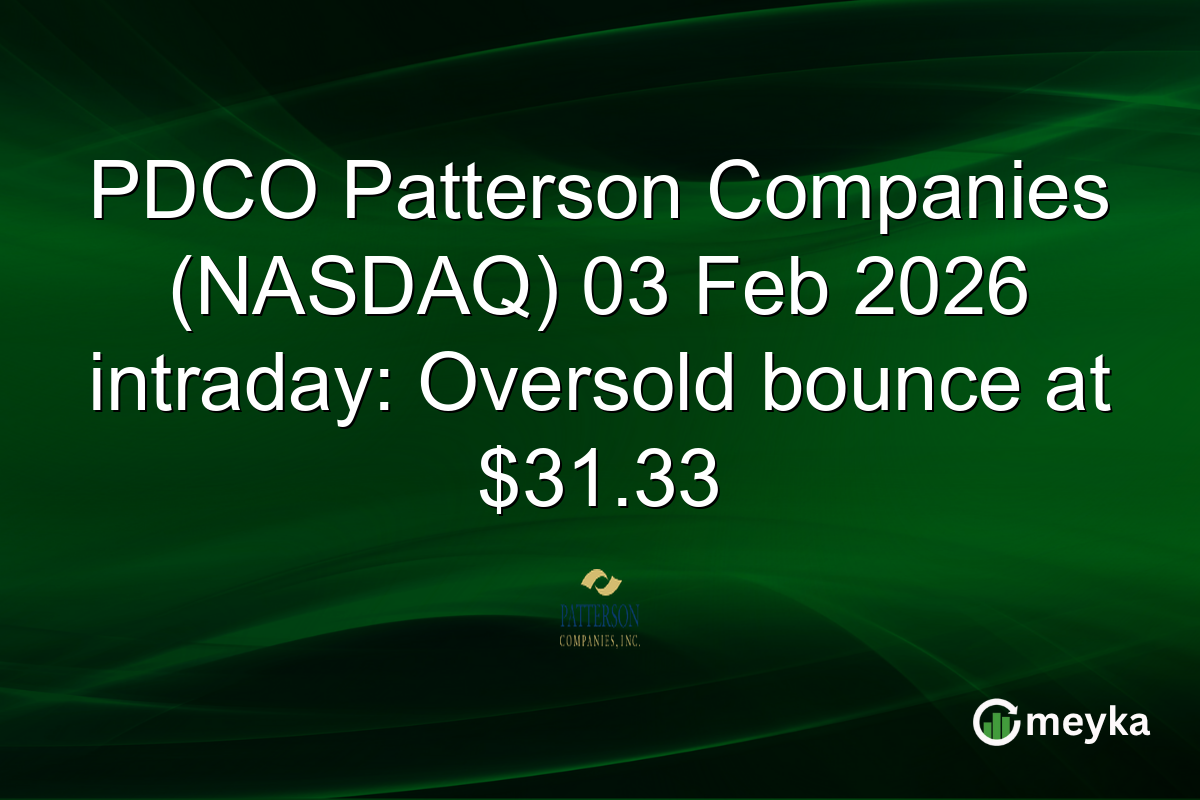 PDCO Patterson Companies (NASDAQ) 03 Feb 2026 intraday: Oversold bounce at $31.33