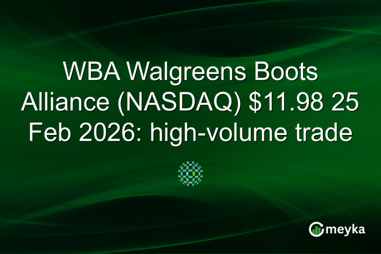 WBA Walgreens Boots Alliance (NASDAQ) $11.98 25 Feb 2026: high-volume trade