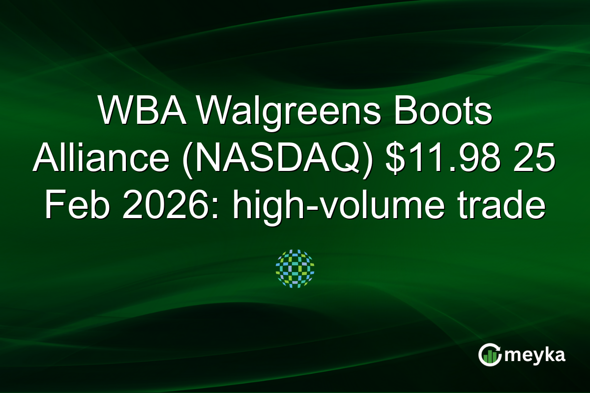 WBA Walgreens Boots Alliance (NASDAQ) $11.98 25 Feb 2026: high-volume trade