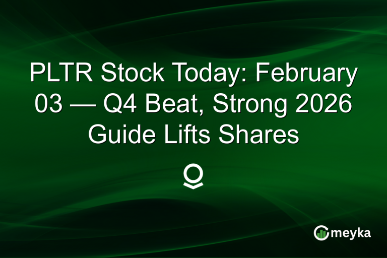 PLTR Stock Today: February 03 — Q4 Beat, Strong 2026 Guide Lifts Shares